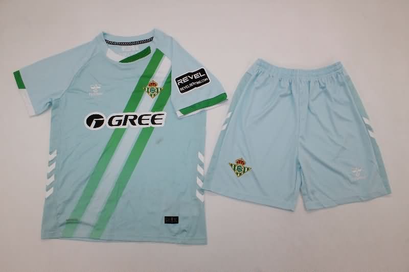 25/26 Real Betis Away Kids Soccer Jersey And Shorts