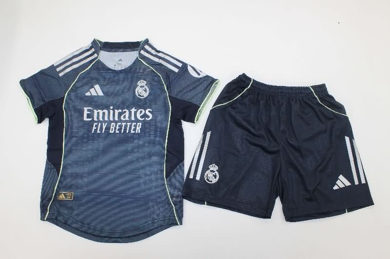 25/26 Real Madrid Away Kids Soccer Jersey And Shorts (Player)