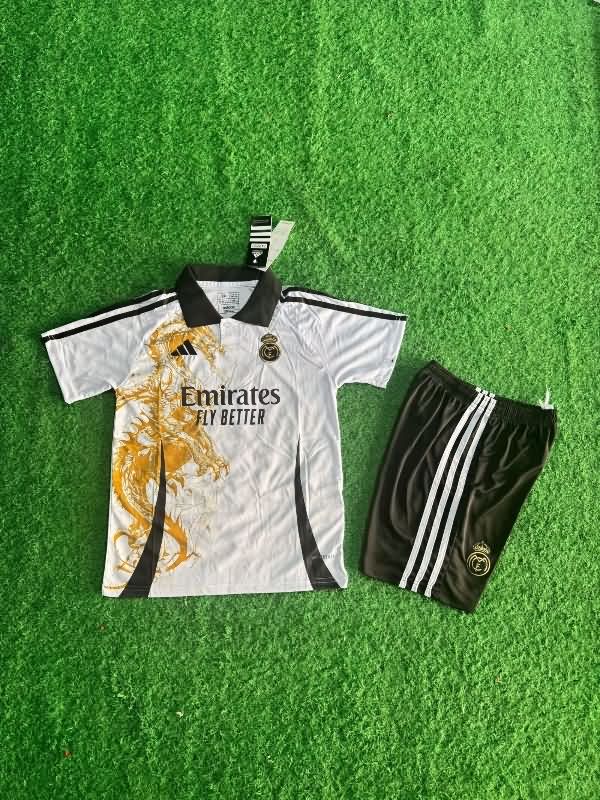 25/26 Real Madrid Special Kids Soccer Jersey And Shorts 02