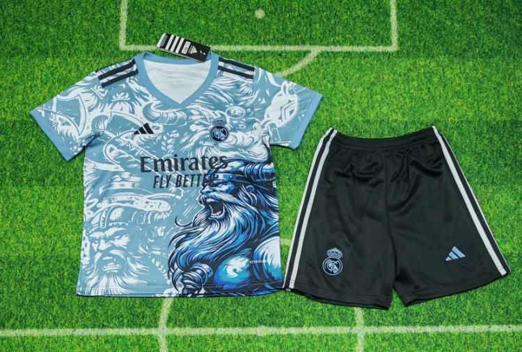 25/26 Real Madrid Special Kids Soccer Jersey And Shorts 03