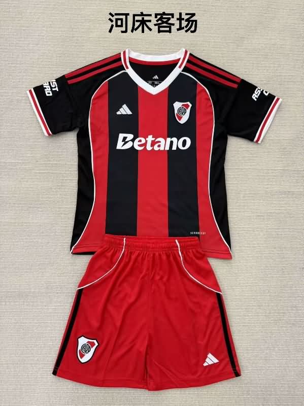 25/26 River Plate Away Kids Soccer Jersey And Shorts