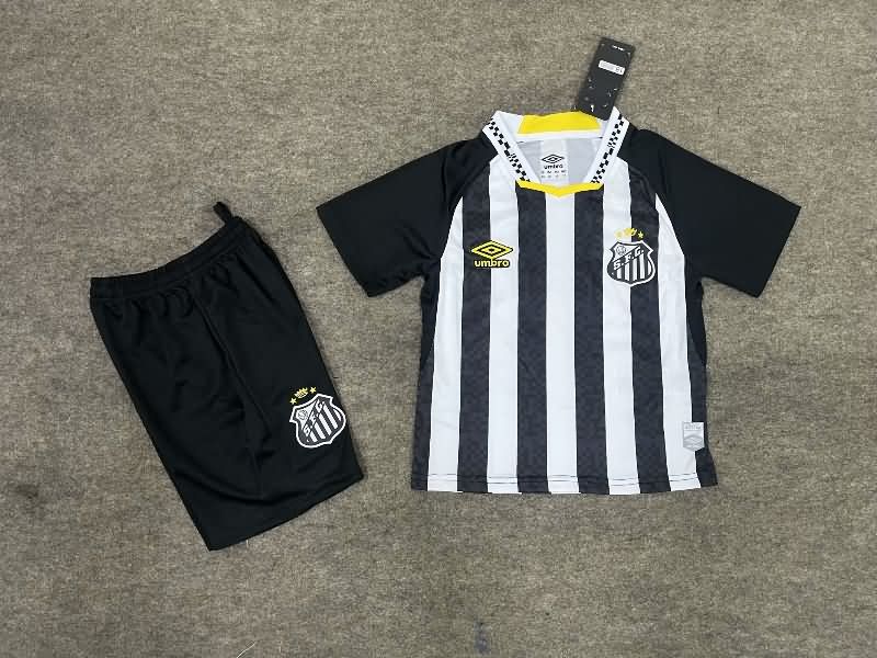 2025 Santos Away Kids Soccer Jersey And Shorts