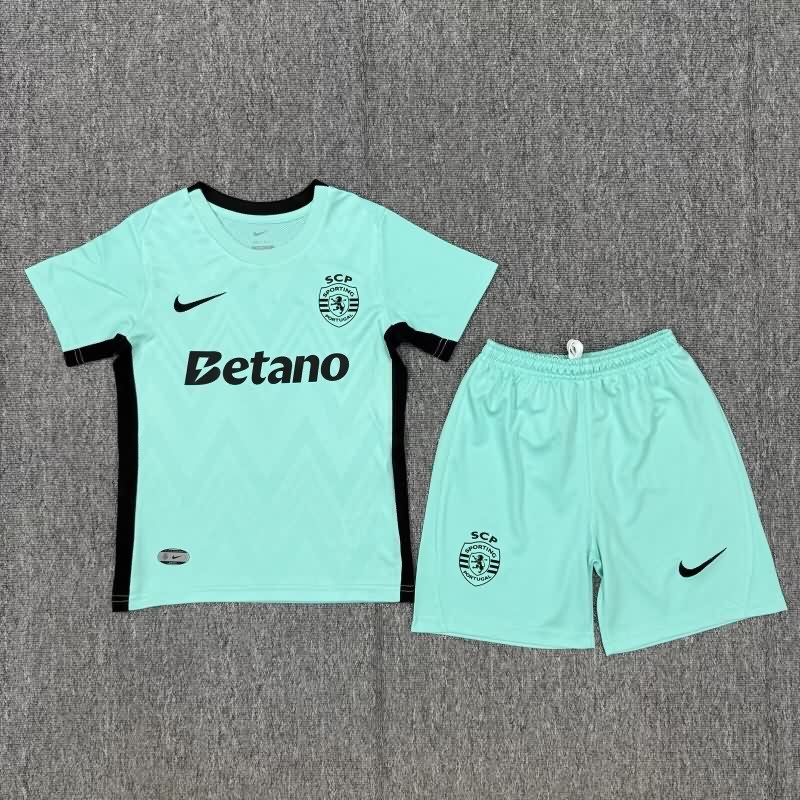 25/26 Sporting Lisbon Third Kids Soccer Jersey And Shorts