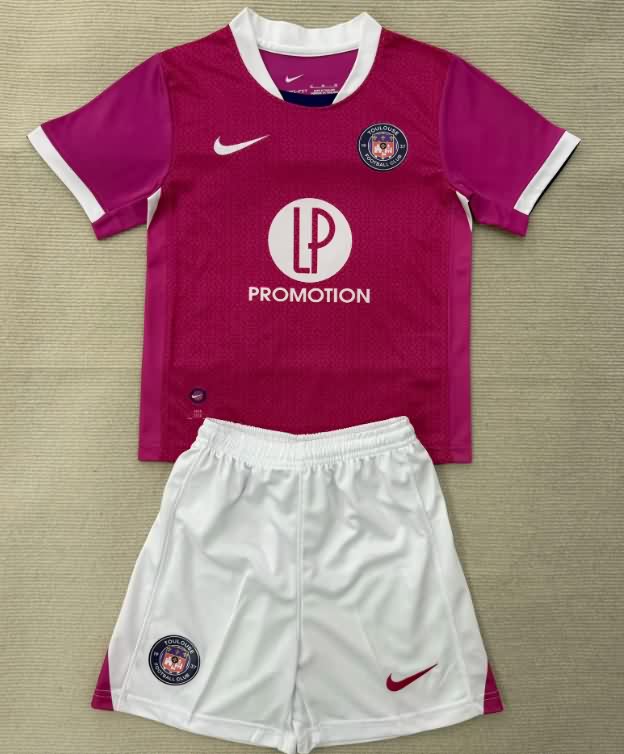 25/26 Toulouse Away Kids Soccer Jersey And Shorts