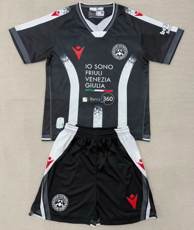 25/26 Udinese Home Kids Soccer Jersey And Shorts