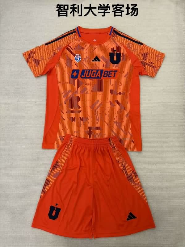 2025 Universidad Chile Away Kids Soccer Jersey And Shorts