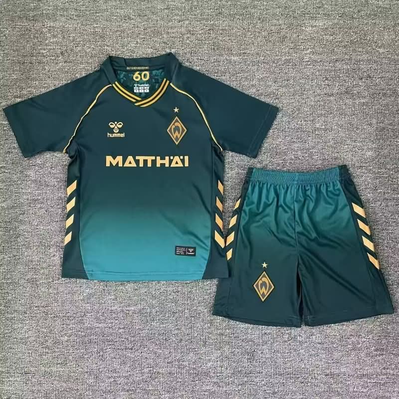 25/26 Werder Bremen Third Kids Soccer Jersey And Shorts