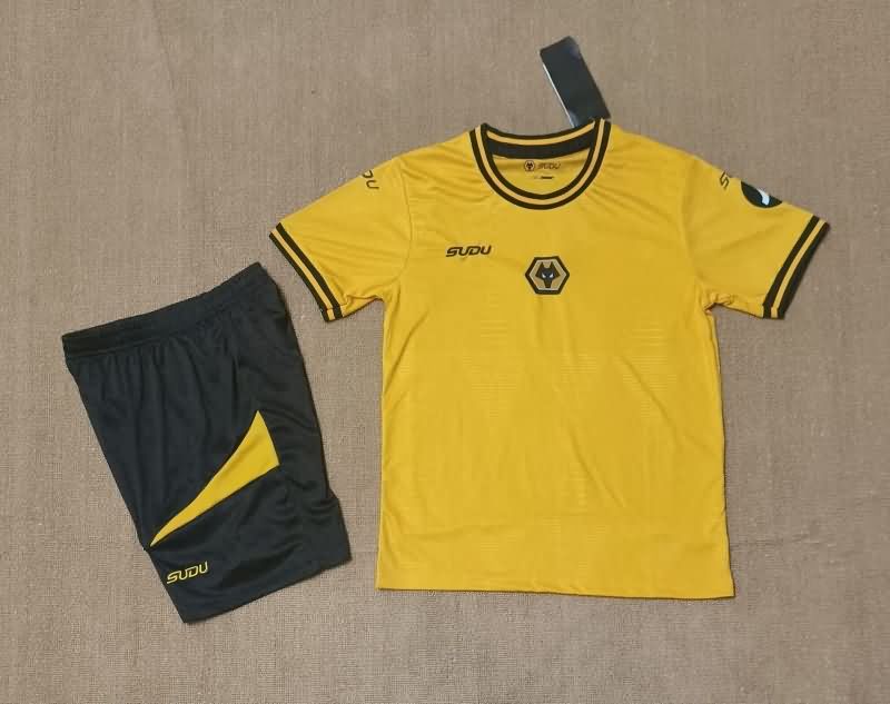 25/26 Wolves Home Kids Soccer Jersey And Shorts
