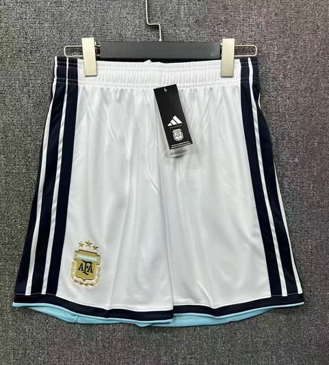Thailand Quality(AAA) 2026 Argentina White Soccer Shorts