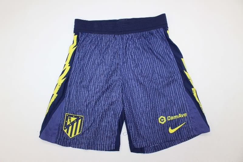 Thailand Quality(AAA) 25/26 Atletico Madrid Away Soccer Shorts (Player)