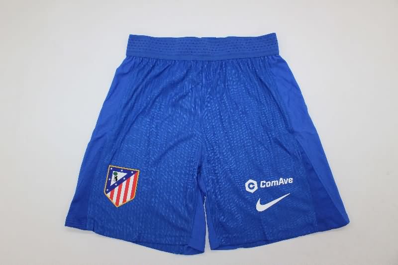 Thailand Quality(AAA) 25/26 Atletico Madrid Home Soccer Shorts (Player)