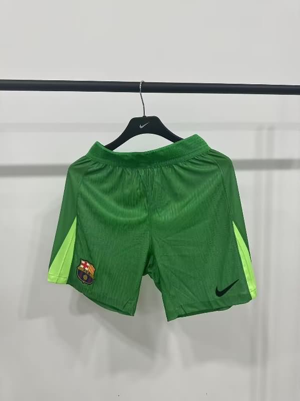 Thailand Quality(AAA) 25/26 Barcelona Goalkeeper Green Soccer Shorts (Player)
