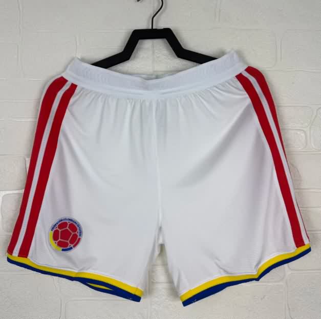 Thailand Quality(AAA) 2026 Colombia Home White Soccer Shorts (Player)