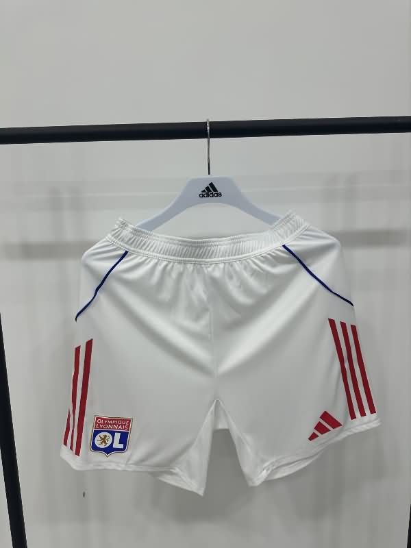 Thailand Quality(AAA) 25/26 Lyon Home Soccer Shorts (Player)