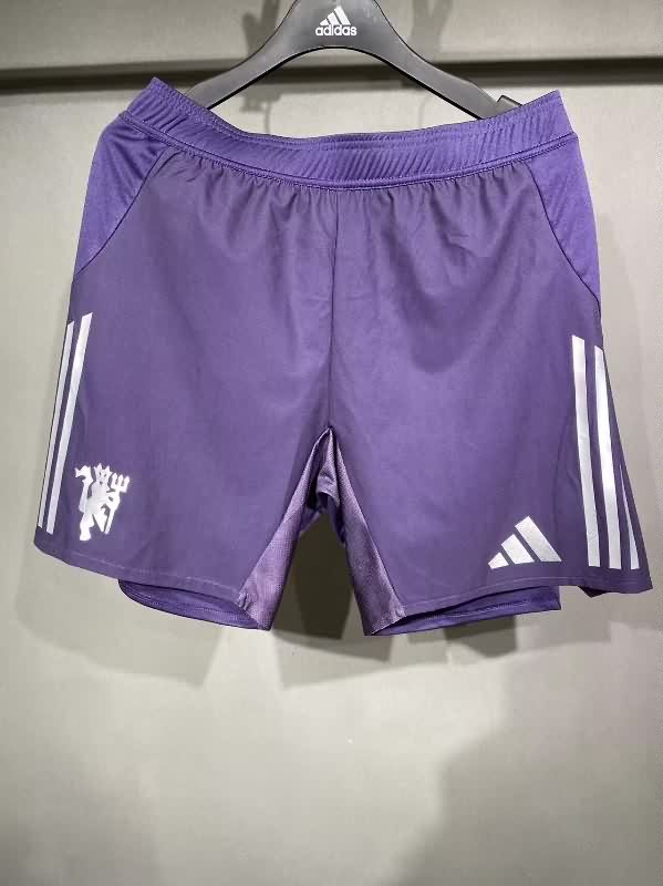 Thailand Quality(AAA) 2025/26 Manchester United Away Soccer Shorts (Player)