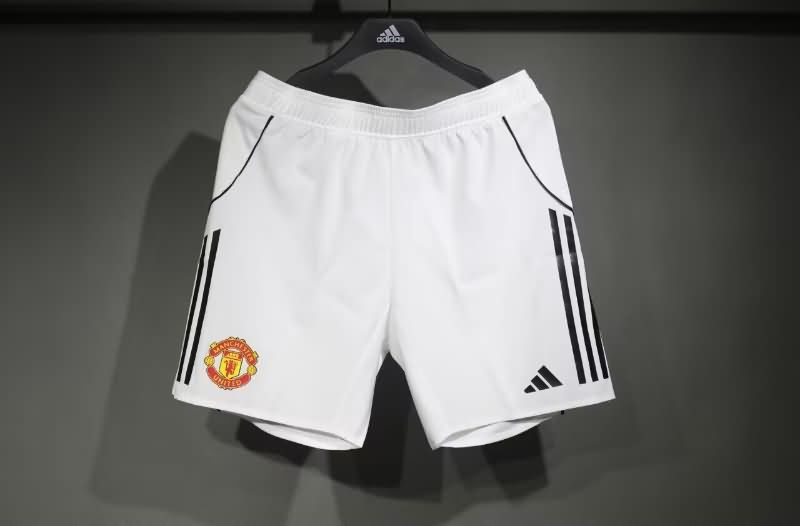 Thailand Quality(AAA) 2025/26 Manchester United Home Soccer Shorts (Player)