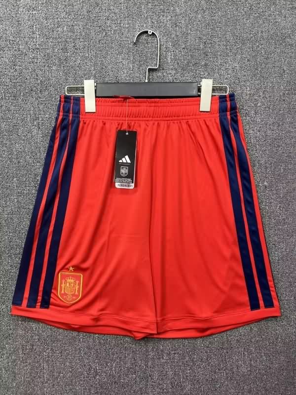 Thailand Quality(AAA) 2026 Spain Red Soccer Shorts