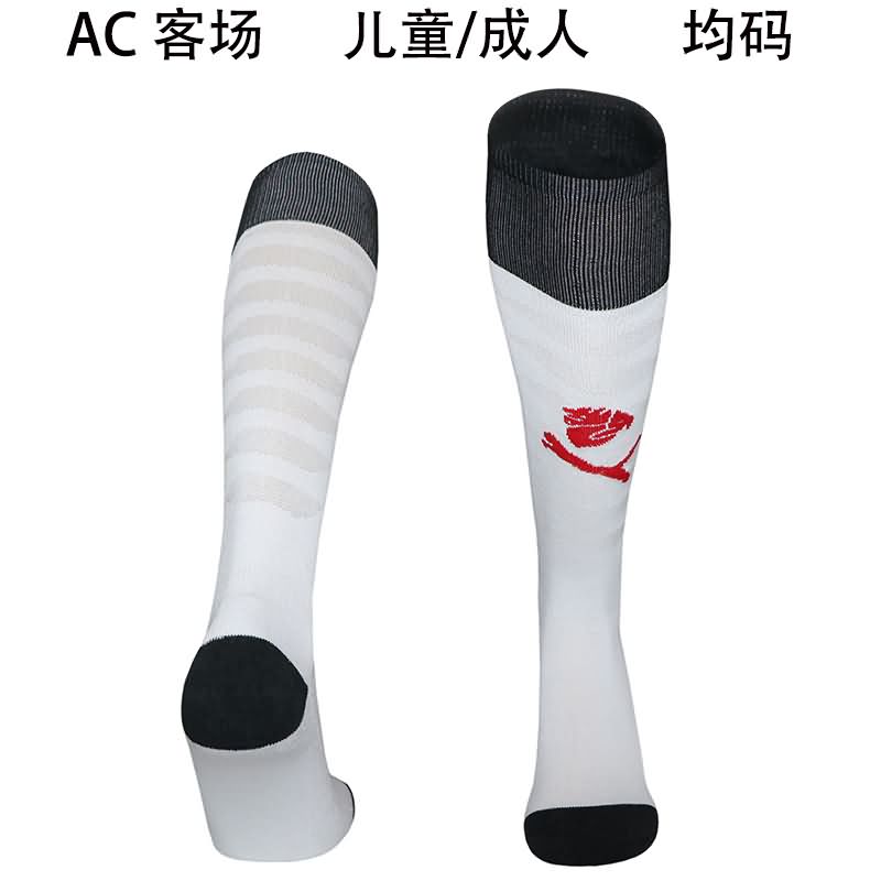 Thailand Quality(AAA) 25/26 AC Milan Away Soccer Socks