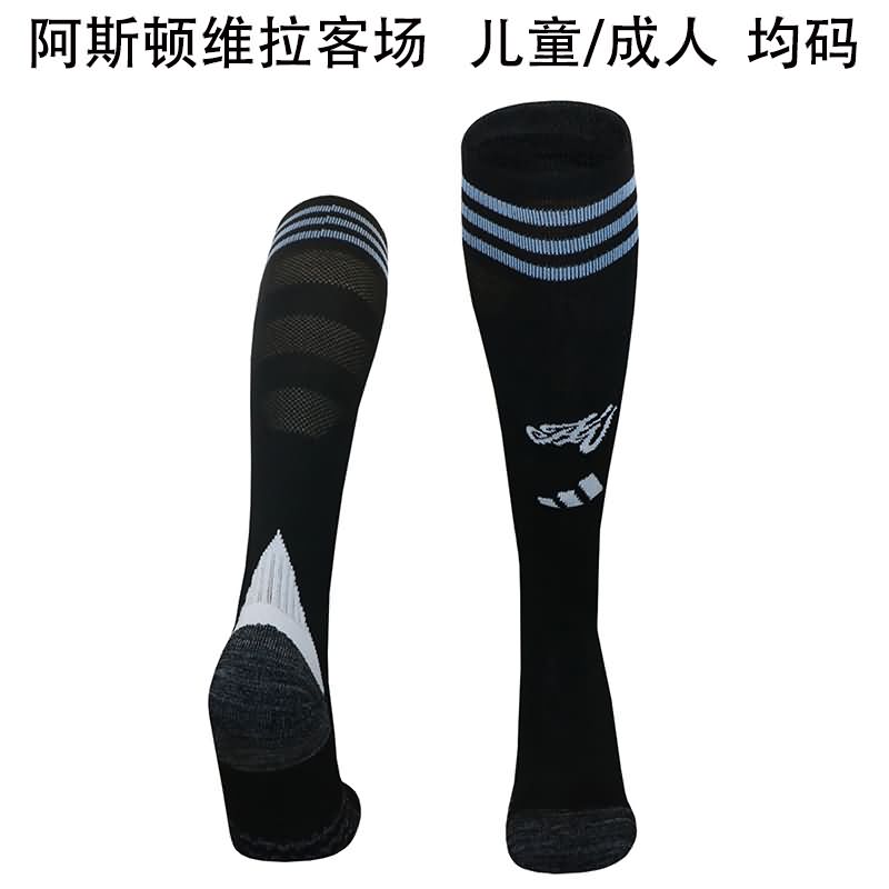 Thailand Quality(AAA) 25/26 Aston Villa Away Soccer Socks