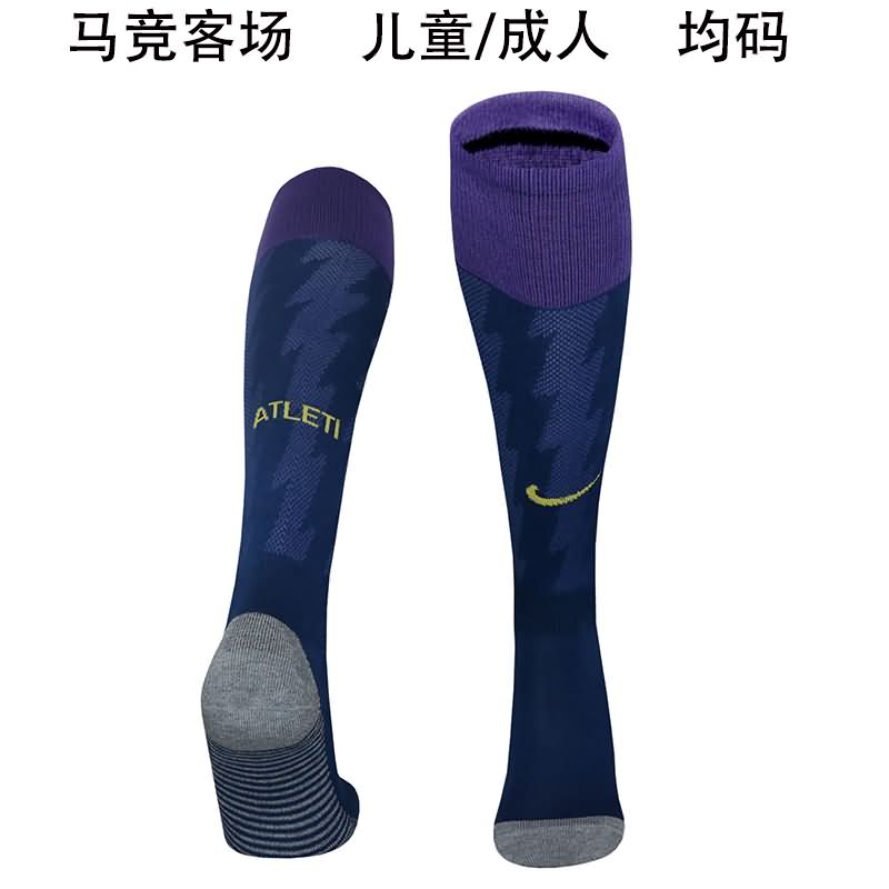 Thailand Quality(AAA) 25/26 Atletico Madrid Away Soccer Socks