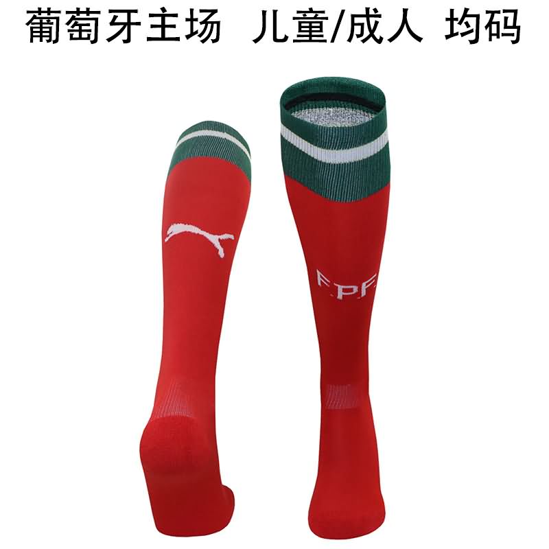 Thailand Quality(AAA) 2025 Portugal Home Soccer Socks