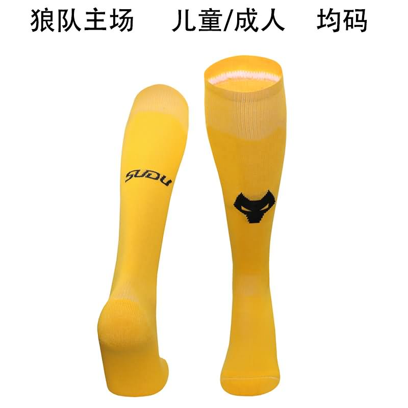 Thailand Quality(AAA) 25/26 Wolves Home Soccer Socks