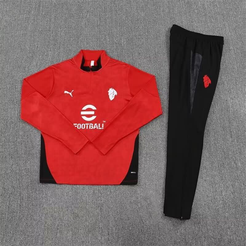 Thailand Quality(AAA) 25/26 AC Milan Red Soccer Tracksuit