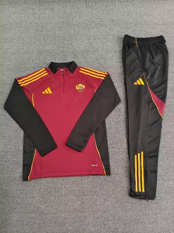 Thailand Quality(AAA) 25/26 AS Roma Red Soccer Tracksuit