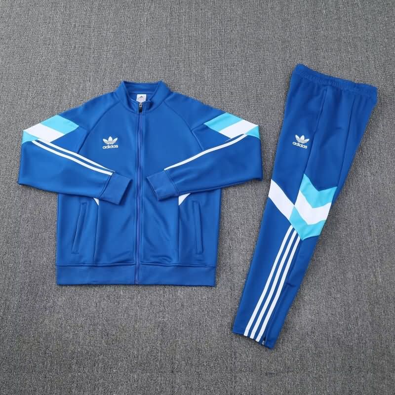 Thailand Quality(AAA) 2025 Adidas Blue Soccer Tracksuit