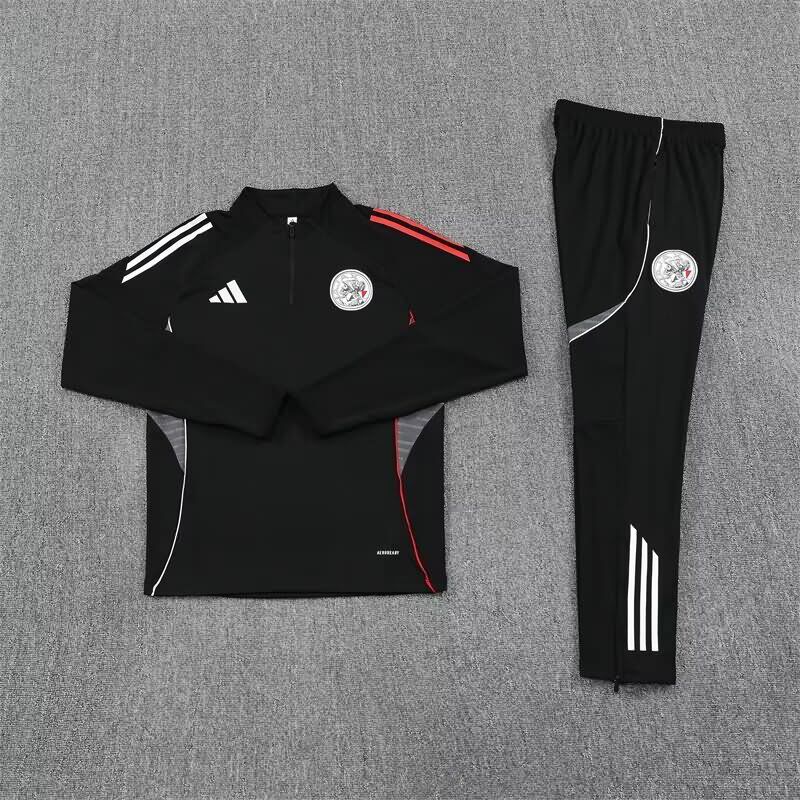 Thailand Quality(AAA) 25/26 Ajax Black Soccer Tracksuit