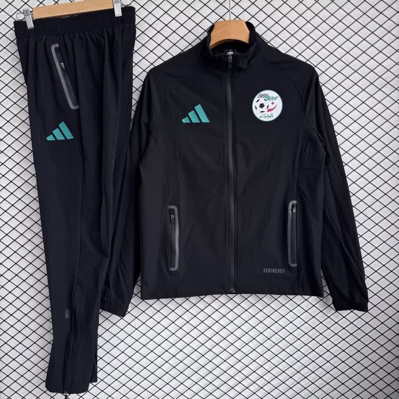 Thailand Quality(AAA) 2026 Algeria Black Soccer Tracksuit