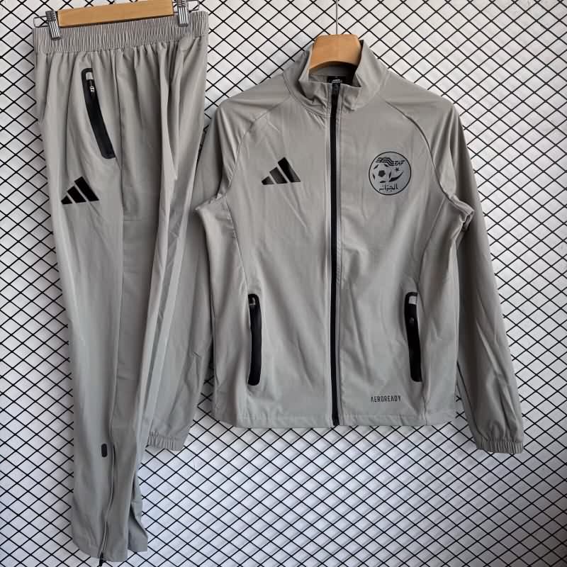 Thailand Quality(AAA) 2026 Algeria Grey Soccer Tracksuit