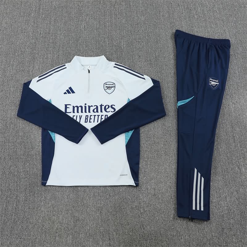 Thailand Quality(AAA) 25/26 Arsenal Grey Soccer Tracksuit