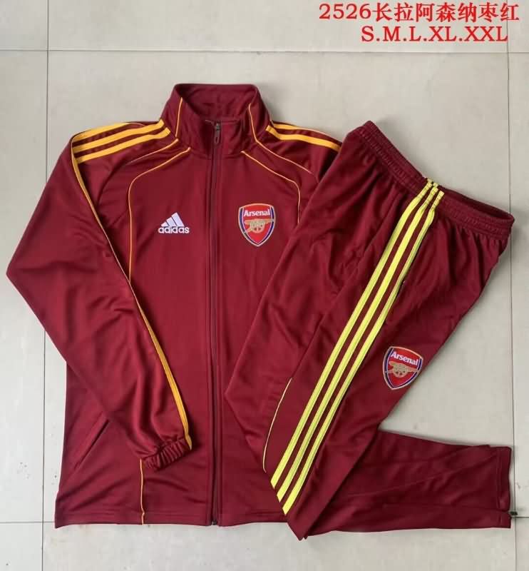 Thailand Quality(AAA) 25/26 Arsenal Red Soccer Tracksuit 02