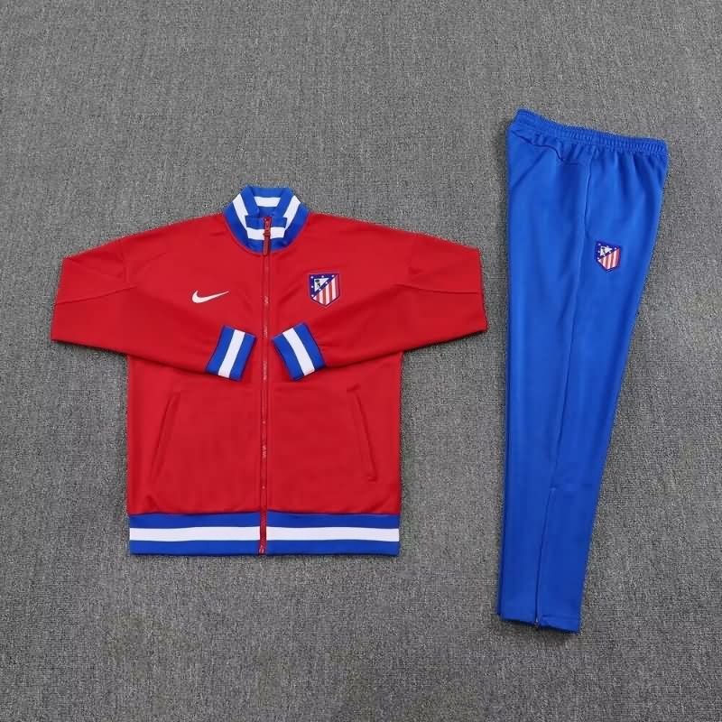 Thailand Quality(AAA) 25/26 Atletico Madrid Red Soccer Tracksuit