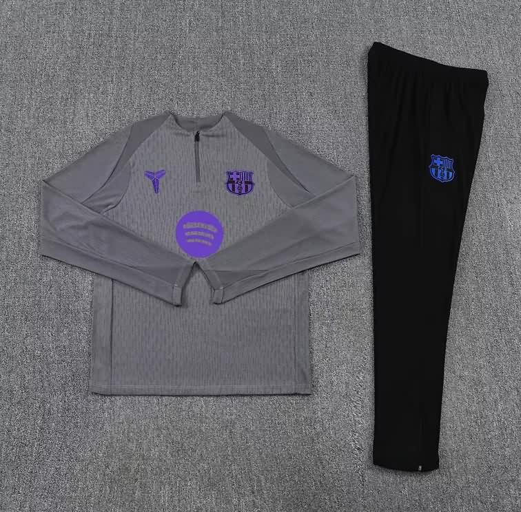 Thailand Quality(AAA) 25/26 Barcelona Grey Soccer Tracksuit