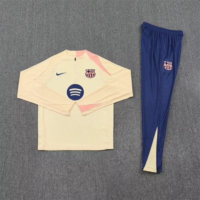 Thailand Quality(AAA) 25/26 Barcelona Yellow Soccer Tracksuit