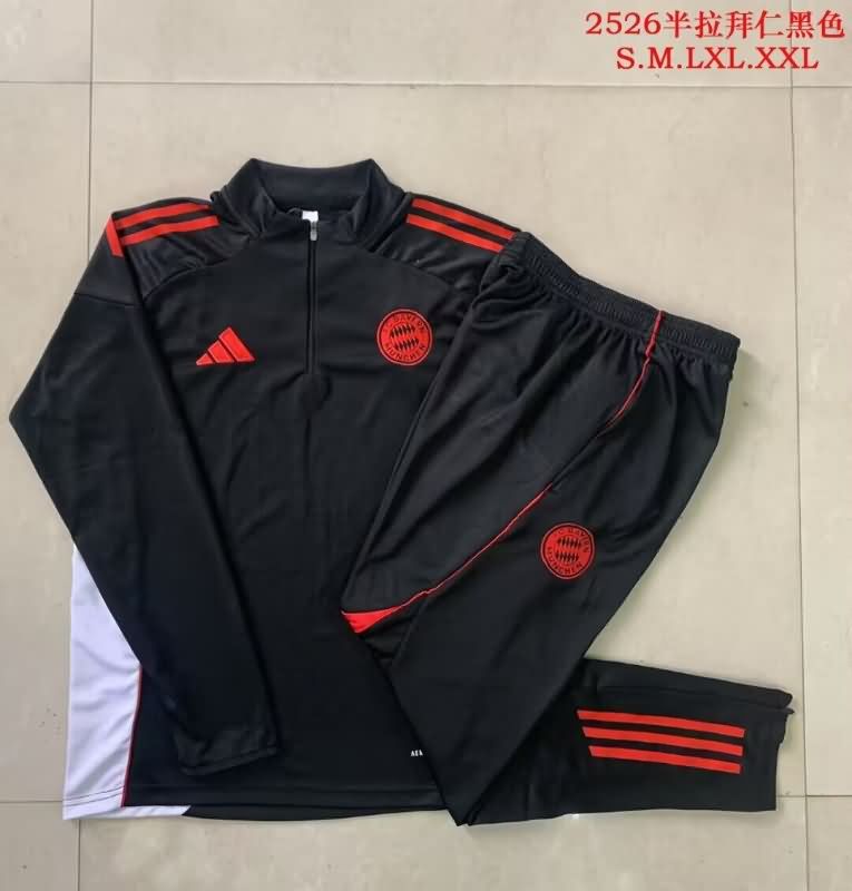 Thailand Quality(AAA) 25/26 Bayern Munich Black Soccer Tracksuit