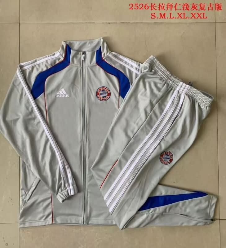 Thailand Quality(AAA) 25/26 Bayern Munich Grey Soccer Tracksuit