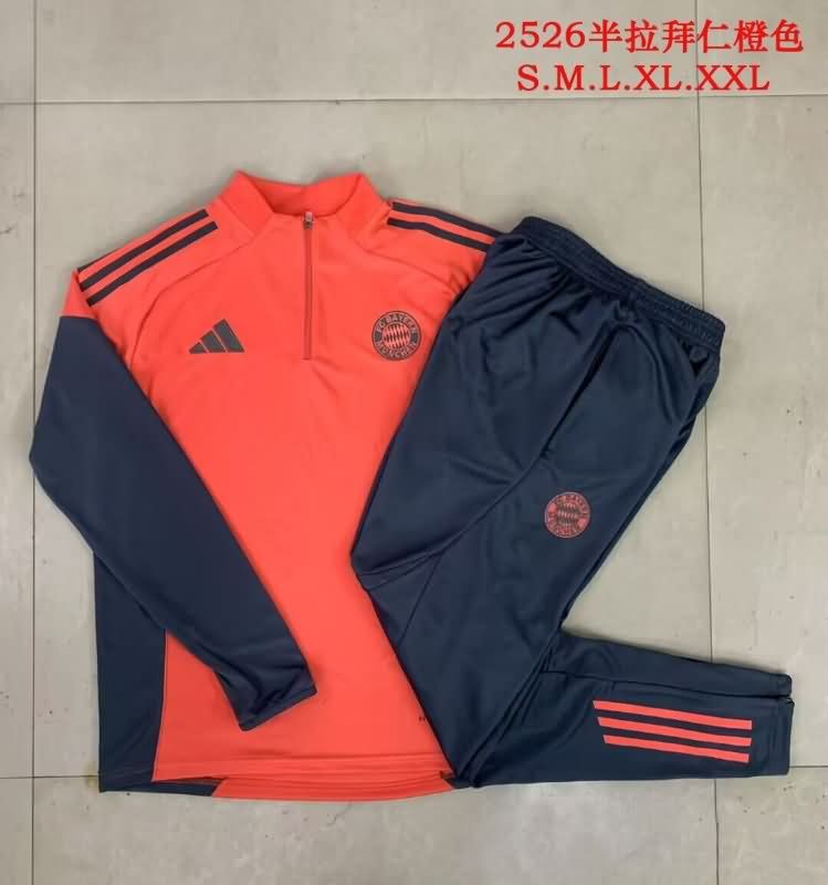 Thailand Quality(AAA) 25/26 Bayern Munich Orange Soccer Tracksuit
