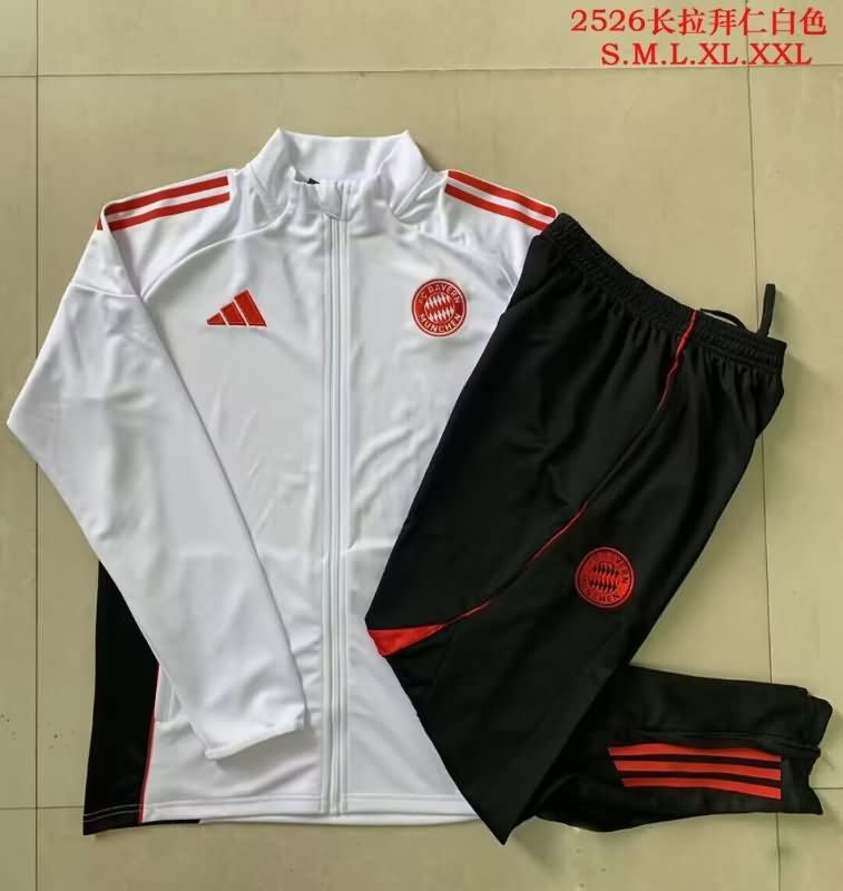 Thailand Quality(AAA) 25/26 Bayern Munich White Soccer Tracksuit 02