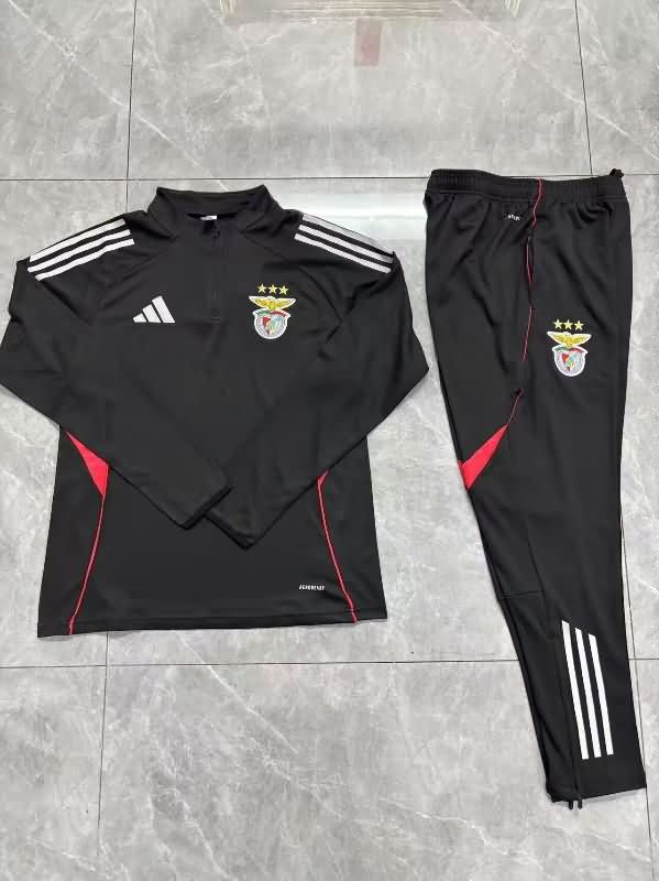 Thailand Quality(AAA) 25/26 Benfica Black Soccer Tracksuit