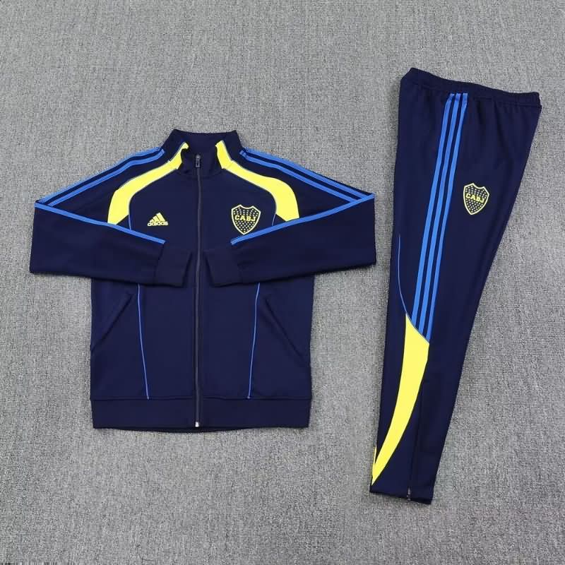 Thailand Quality(AAA) 2025 Boca Juniors Dark Blue Soccer Tracksuit