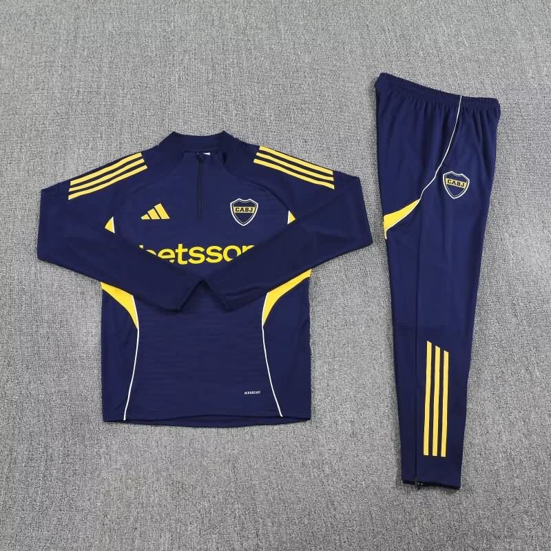 Thailand Quality(AAA) 2025 Boca Juniors Dark Blue Soccer Tracksuit 06