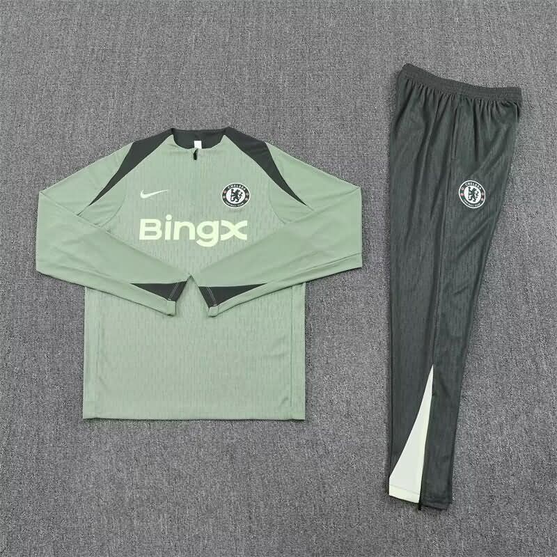 Thailand Quality(AAA) 25/26 Chelsea Green Soccer Tracksuit