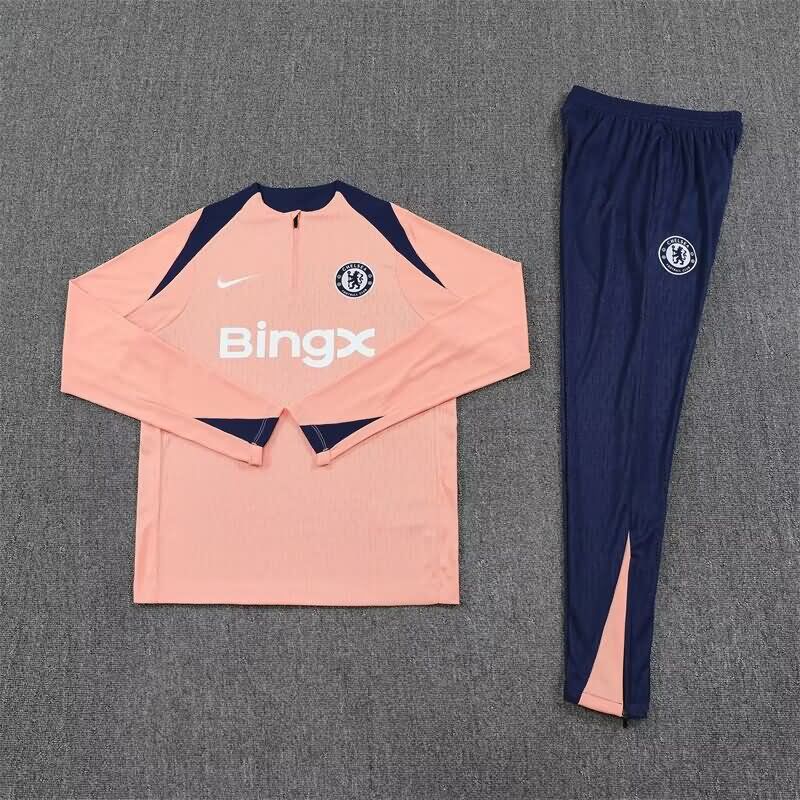Thailand Quality(AAA) 25/26 Chelsea Pink Soccer Tracksuit