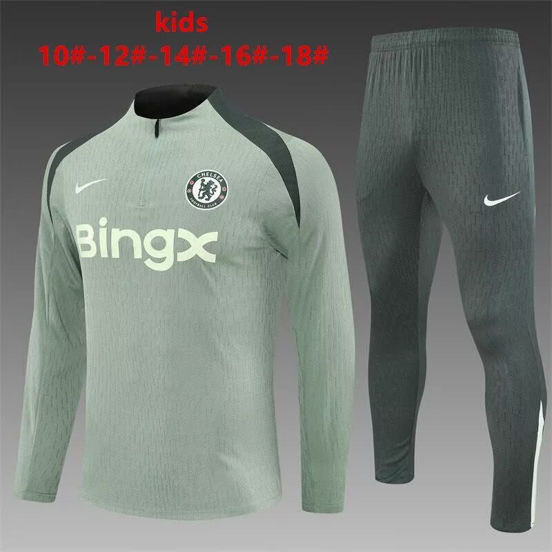 Kids - Thailand Quality(AAA) 25/26 Chelsea Green Soccer Tracksuit