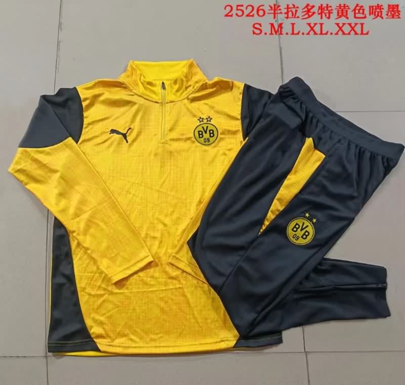 Thailand Quality(AAA) 25/26 Dortmund Yellow Soccer Tracksuit 02