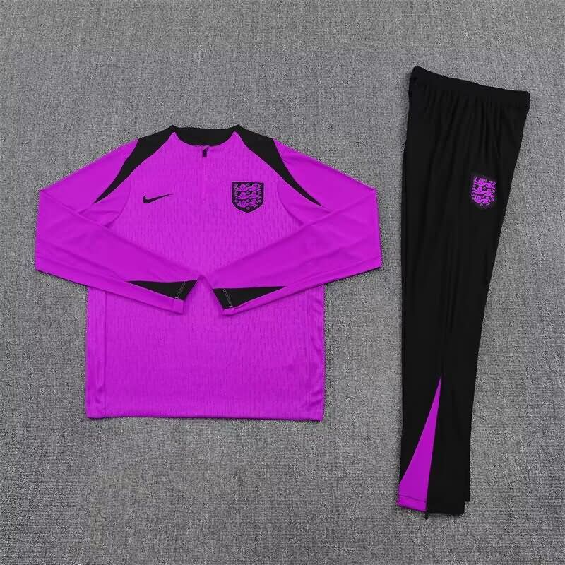 Thailand Quality(AAA) 2025 England Purple Soccer Tracksuit