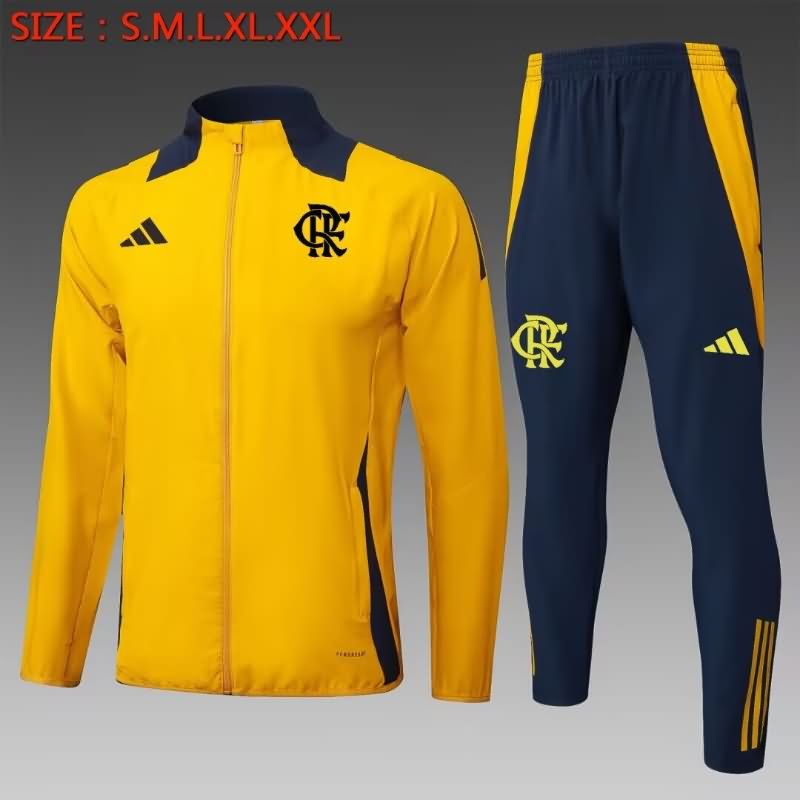 Thailand Quality(AAA) 2025 Flamengo Yellow Soccer Tracksuit